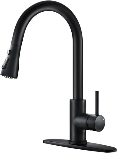 Black kitchen faucets - black,