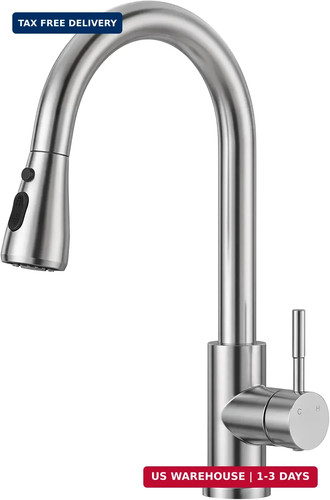 Kitchen faucet with pull down - kitchen,