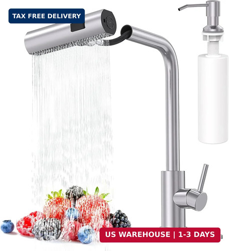 Brushed nickel kitchen - brushed, faucets