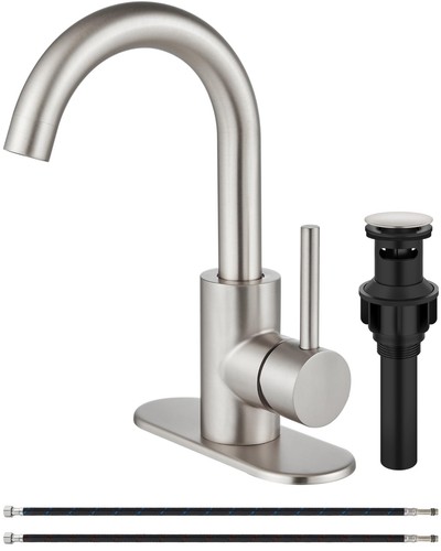Brushed bathroom faucet - faucet, 1