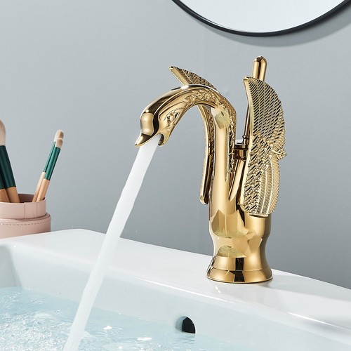 Gold swan bathroom - sink, basin
